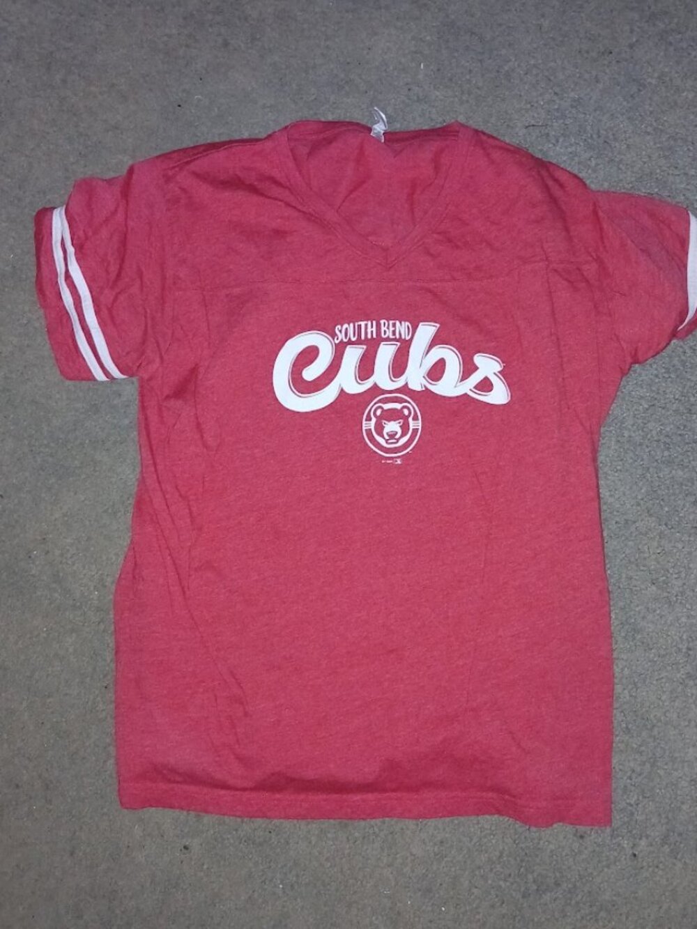 South Bend Cubs V neck tee